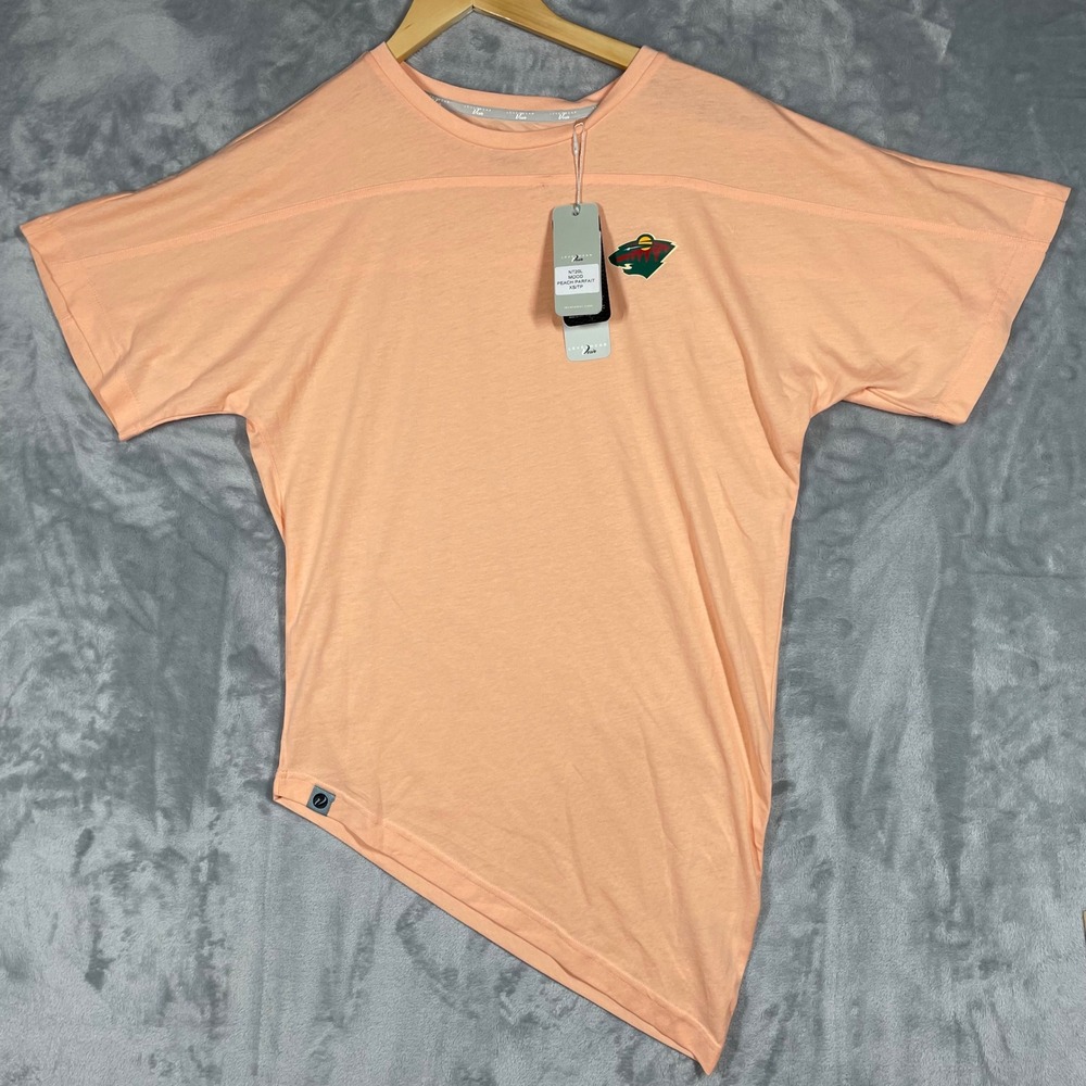 Levelwear Verve Minnesota Wild NHL Mood Asymmetrical T-Shirt Peach Parfait XS